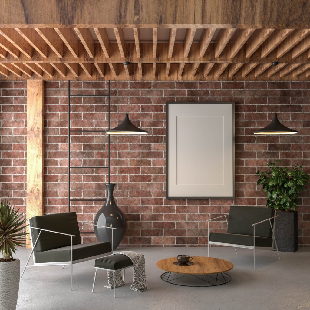 industrial look living room