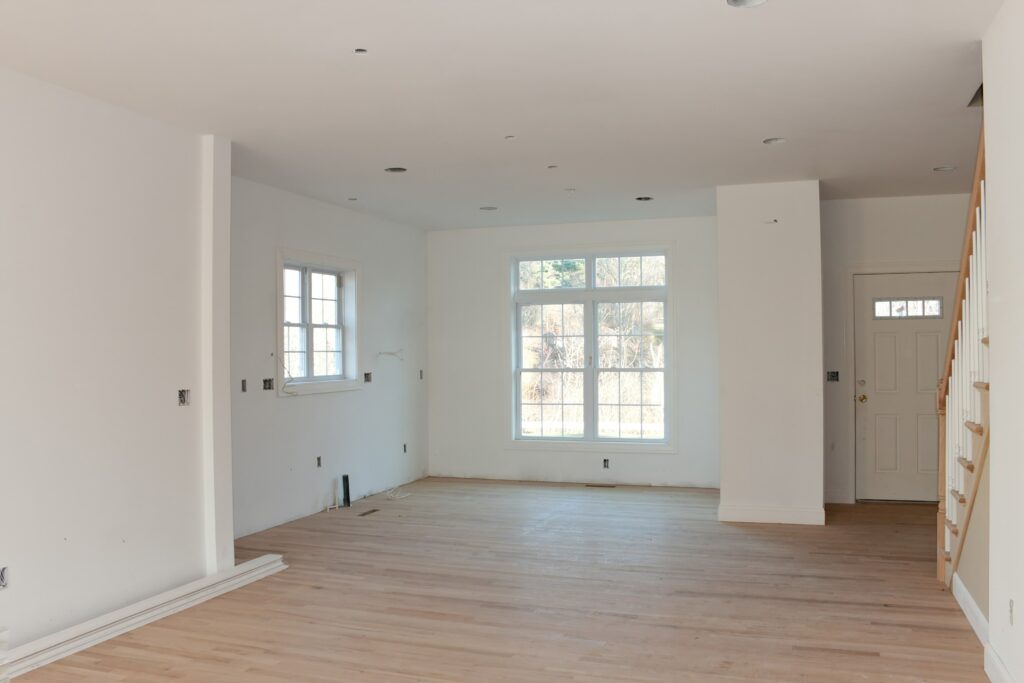 room with wood floors