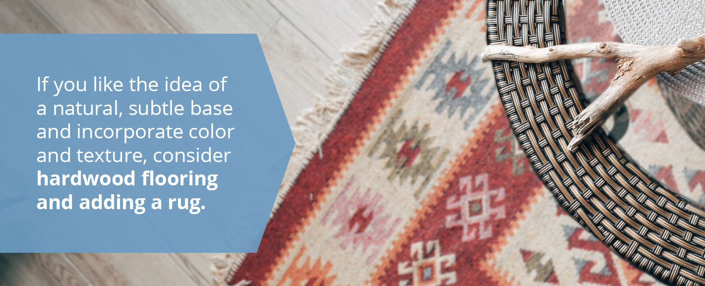 hardwood flooring with rug