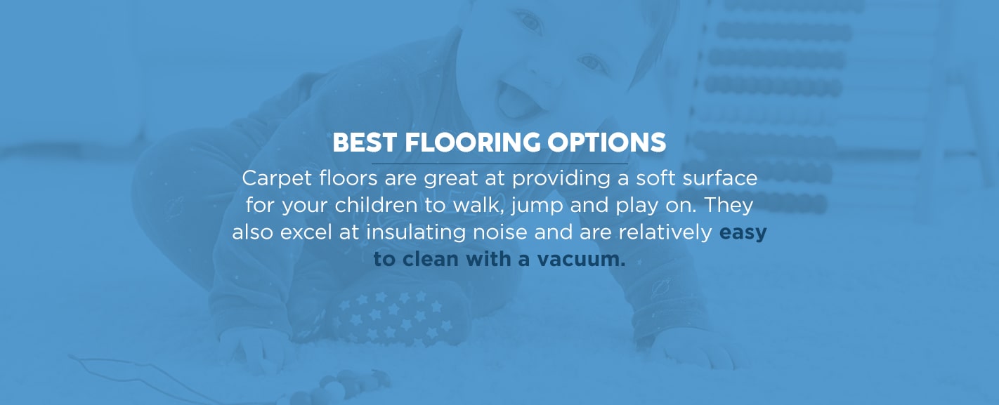 carpet is a great flooring option for kids