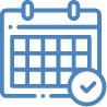 Blue calendar icon
