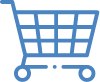 Blue shopping cart icon
