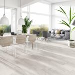 LVP flooring in kitchen and living room