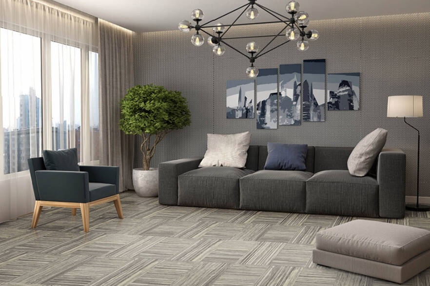 luxury vinyl in living room