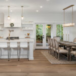 wood flooring in kitchen and dining room