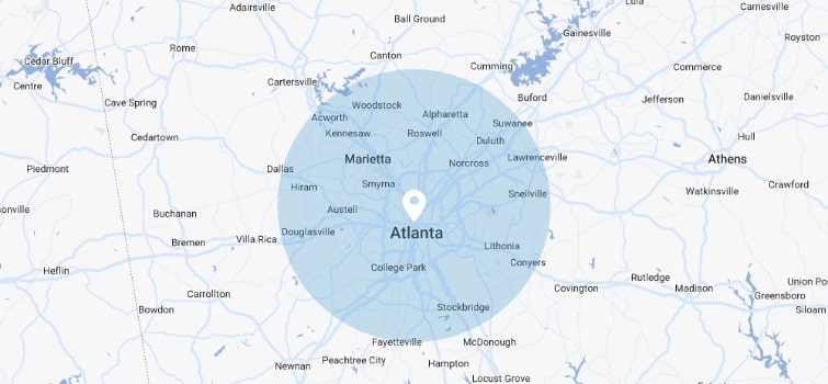 Atlanta Georgia Service Region
