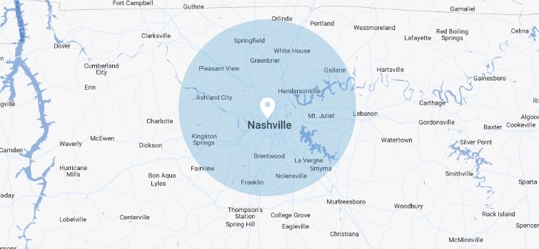 Nashville Tennessee Service Region