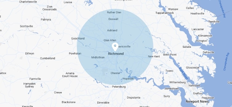Richmond Virginia Service Region