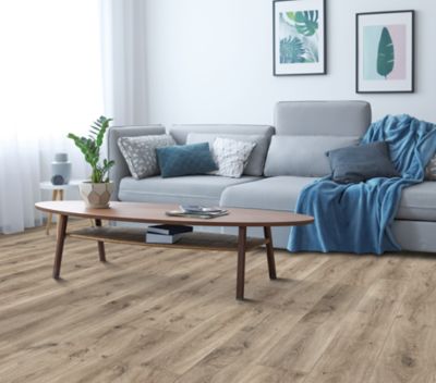 Wadara: Rocky Beige Waterproof Lamiante Flooring in Living Room