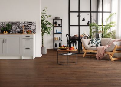 Prairie: Alpine Brown Waterproof Laminate Flooring in Apartment